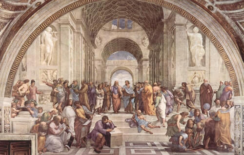 Disputa-tra-Platone-e-Aristotele-Alla-Scuola-di-Atene